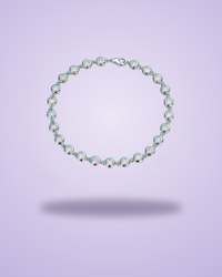 3mm bezel moissanite tennis bracelet — lavender gradient