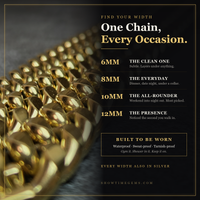 Cuban link width guide — which mm width fits your look — Showtime Gems