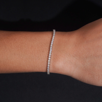 Moissanite Tennis Bracelet - 2mm D-VVS1 (925 Sterling Silver)