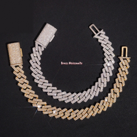 Moissanite Cuban Link Bracelet - 10mm D-VVS1, Rhodium-Plated (925 Sterling Silver)