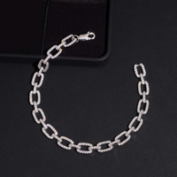 Moissanite Bracelet - 7mm D-VVS1, Rhodium-Plated (925 Sterling Silver)