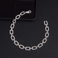 Moissanite Bracelet - 7mm D-VVS1, Rhodium-Plated (925 Sterling Silver)