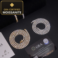 Moissanite Tennis Bracelet - 3–6.5mm D-VVS1, 18K Gold-Plated (925 Sterling Silver) — gra certified moissanite seal v2