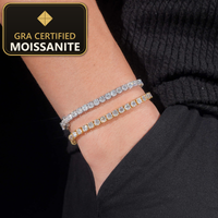Moissanite Tennis Bracelet - 3–6.5mm D-VVS1, Rhodium-Plated (925 Sterling Silver) — gra certified moissanite seal v2