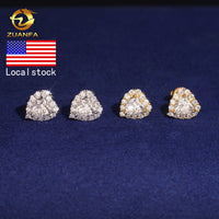 Moissanite Stud Earrings — 8.5mm Round, 925 Sterling Silver