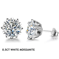 Moissanite Stud Earrings — 2ct D-Color, Anniversary (925 Sterling Silver)