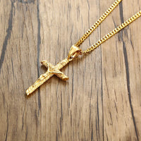 Crucifix Cross Necklace — Gold & Silver Non-Tarnish Stainless Steel