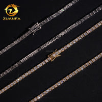 Moissanite Tennis Bracelet — 3mm D-VVS1, GRA-Certified, 18K Gold-Plated (925 Silver)