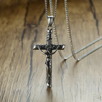 Crucifix Cross Necklace — Gold & Silver Non-Tarnish Stainless Steel