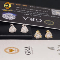 Moissanite Stud Earrings — 8.5mm Round, 925 Sterling Silver