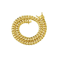 Miami Cuban Link Chain — 8–20mm Box Dragon Clasp, 14K Gold PVD Stainless Steel