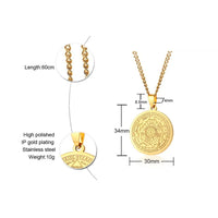 Seven Archangels Seal Pendant Necklace — Stainless Steel (Gold / Silver / Black)