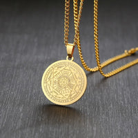 Seven Archangels Seal Pendant Necklace — Stainless Steel (Gold / Silver / Black)
