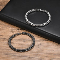 Heavy Anchor-Link Bracelet — Antique Oxidized Stainless Steel