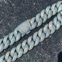 6-Row Iced CZ Cuban Chain — 24mm Bubble (Gold / Silver)