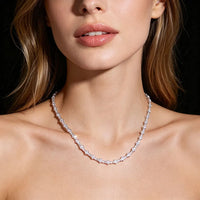 Honeycomb Moissanite Tennis Chain — 6.5mm VVS1, Passes a Diamond Tester
