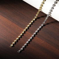 KNOBSPIN Full 3mm Round Moissanite Tennis Necklaces for Women GRA Certified s925 Sterling Silver 18k Dainty Lab Diamond Necklace
