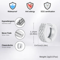 Celtic Knot Hoop Earrings — Small Stainless Steel Huggies (Gold / Silver / Black)