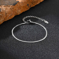 Blade Snake-Chain Bracelet — High-Polish Adjustable Stainless Steel