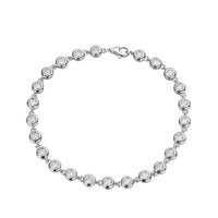 Bezel Moissanite Tennis Bracelet — 3mm D-Color, GRA-Certified (925 Silver)