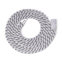 Iced CZ Cuban Link Necklace — 15mm, Rose Gold Finish