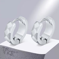Geometric Huggie Hoop Earrings — Waterproof Stainless Steel (Gold / Silver / Black)