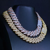 Iced CZ Miami Cuban Chain — 20mm Two-Tone