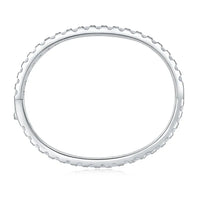 Moissanite Bangle — 4mm D-VVS1, GRA-Certified (925 Sterling Silver)