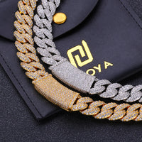Double-Row Iced CZ Bubble Cuban Chain — 13mm