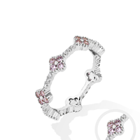 Eternity Moissanite Ring — D-VVS1, 18K Gold-Plated (925 Sterling Silver) (debranded)