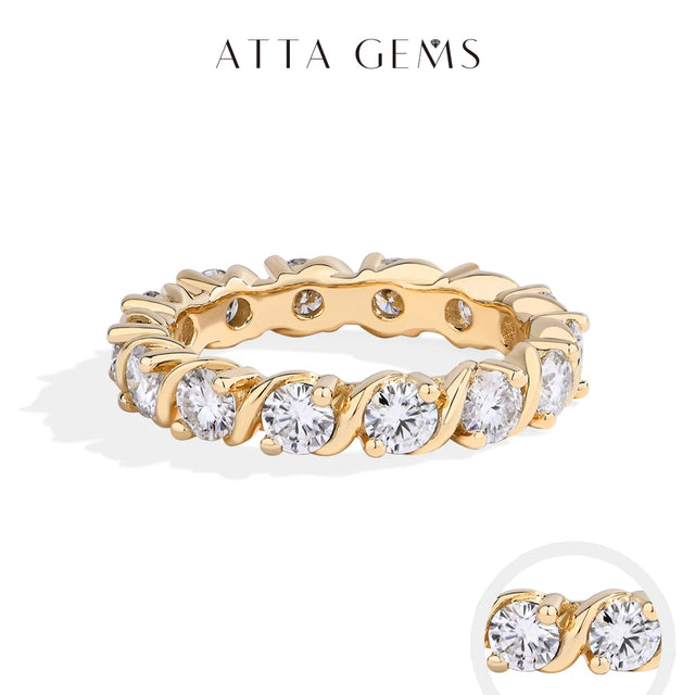 Round-Cut Moissanite Ring — 3.5mm D-VVS1 (925 Sterling Silver)