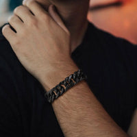 Chunky Cuban Link Bracelet — 10/12/15mm Bold Stainless Steel (Silver)