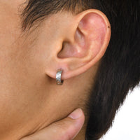 Geometric Huggie Hoop Earrings — Waterproof Stainless Steel (Gold / Silver / Black)