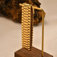 Watch-Band Link Bracelet — Non-Tarnish Stainless Steel (Gold / Silver)