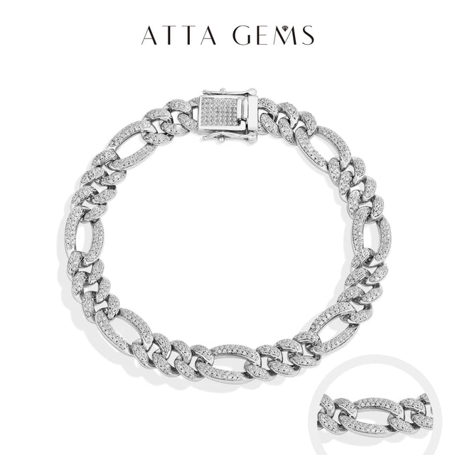 Moissanite Cuban Tennis Bracelet — D-Color, 18K Gold-Plated (925 Silver)