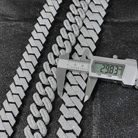 7-Row Iced CZ Cuban Chain — 30mm Statement