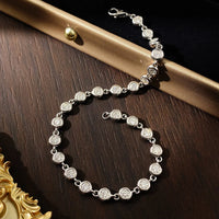 KNOBSPIN 3mm Moissanite Tennis Bracelet GRA Certified s925 Sterling Sliver Dainty Bezel Bracelets for Women Man Wedding Jewelry