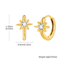 Gold Hoop Earrings for Women — CZ Heart, Star & Butterfly (18K Gold-Plated Steel)