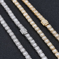 Cluster Tennis Bracelet — 5mm Iced CZ, 18K Gold-Plated