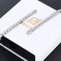 Flip-Clasp Tennis Bracelet — 5mm 5A CZ, 18K Gold-Plated