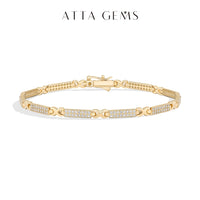 Double-Row Moissanite Tennis Bracelet — D-VVS1 (925 Sterling Silver)