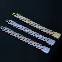 Iced CZ Miami Cuban Chain — 20mm Two-Tone