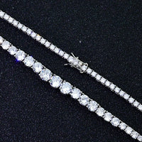 Star-Link Iced CZ Tennis Bracelet — 3mm Dainty (White Gold-Plated)