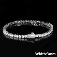 Star-Link Iced CZ Tennis Bracelet — 3mm Dainty (White Gold-Plated)