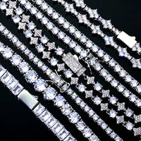 Star-Link Iced CZ Tennis Bracelet — 3mm Dainty (White Gold-Plated)