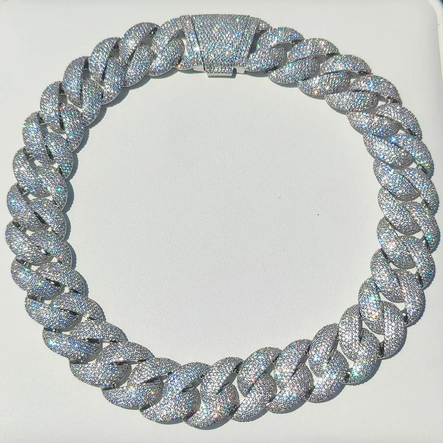6-Row Iced CZ Cuban Chain — 24mm Bubble (Gold / Silver)