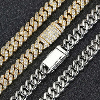 Iced CZ Cuban Necklace — 6mm Single-Row Zircon