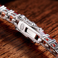 Red Moissanite Tennis Bracelet — GRA-Certified (925 Sterling Silver)
