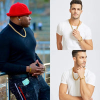 Iced-Clasp Cuban Chain — 6–12mm, 18K Gold PVD Stainless Steel