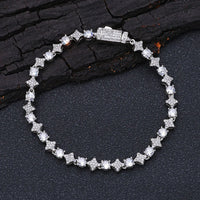 Star-Link Iced CZ Tennis Bracelet — 3mm Dainty (White Gold-Plated)